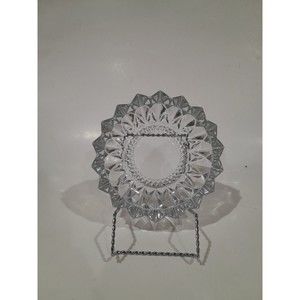 Vintage Indonesia Clear Glass Cut Cigar/ Cigarette Ashtray , Trinket Dish, Candy